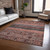 9' X 12' Rust Gray And Salmon Medallion Washable Indoor Outdoor Area Rug