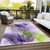 10' X 14' Purple Abstract Washable Non Skid Indoor Outdoor Area Rug Transitional Style - Purple Color
