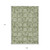9' X 12' Green Gray And Ivory Floral Washable Indoor Outdoor Area Rug