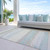 8' X 10' Ivory Abstract Washable Indoor Outdoor Area Rug