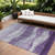9' X 12' Lavender And Purple Abstract Washable Indoor Outdoor Area Rug