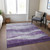 9' X 12' Lavender And Purple Abstract Washable Indoor Outdoor Area Rug