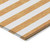 9' X 12' Orange and White Striped Washable Non Skid Indoor Outdoor Area Rug