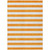 9' X 12' Orange and White Striped Washable Non Skid Indoor Outdoor Area Rug
