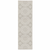 2' X 7' Gray and Ivory Geometric Stain Resistant Indoor Outdoor Area Rug