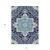 8' X 10' Navy Blue Ivory And Black Oriental Washable Indoor Outdoor Area Rug