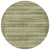 8' Green And Beige Round Striped Washable Indoor Outdoor Area Rug