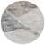 8' Silver Beige And Gray Round Abstract Washable Indoor Outdoor Area Rug