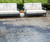 9' X 12' Navy Blue And Taupe Abstract Washable Indoor Outdoor Area Rug