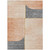 8' X 10' Coral Peach And Gray Abstract Washable Indoor Outdoor Area Rug