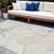 10' X 14' Beige And Ivory Abstract Washable Indoor Outdoor Area Rug