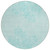 8' Teal Blue Aqua And Ivory Round Floral Washable Indoor Outdoor Area Rug
