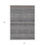 10' X 14' Gray Striped Washable Non Skid Indoor Outdoor Area Rug