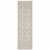 2' X 7' Gray and Ivory Floral Stain Resistant Indoor Outdoor Area Rug