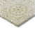 8' Gold And Ivory Round Medallion Washable Indoor Outdoor Area Rug