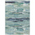 10' X 14' Sage Teal Blue And Navy Blue Abstract Washable Indoor Outdoor Area Rug