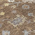 8' Chocolate Taupe And White Round Floral Washable Indoor Outdoor Area Rug