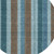 8' Teal Blue And Brown Round Striped Washable Indoor Outdoor Area Rug - Teal Blue, Brown