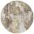 8' Round Taupe and Ivory Round Floral Washable Non Skid Indoor Outdoor Area Rug