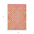 9' X 12' Coral Pink And Ivory Tribal Washable Indoor Outdoor Area Rug