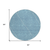8' Teal Blue And Ivory Round Geometric Washable Indoor Outdoor Area Rug