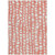 9' X 12' Salmon And Ivory Abstract Washable Indoor Outdoor Area Rug - 608219111656