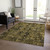 9' X 12' Coffee And Gray Oriental Washable Indoor Outdoor Area Rug