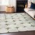 9' X 12' Green And Beige Abstract Washable Indoor Outdoor Area Rug