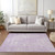 9' X 12' Purple And Ivory Geometric Washable Indoor Outdoor Area Rug