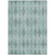 8' X 10' Teal Geometric Washable Non Skid Indoor Outdoor Area Rug