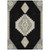9' X 12' Black Gold And Gray Oriental Washable Indoor Outdoor Area Rug