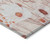 10' X 14' Salmon And Coral Floral Washable Indoor Outdoor Area Rug