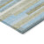 8' X 10' Sky Blue And Denim Blue Striped Washable Indoor Outdoor Area Rug