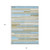 8' X 10' Sky Blue And Denim Blue Striped Washable Indoor Outdoor Area Rug
