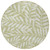 8' Artichoke Green And Ivory Round Floral Washable Indoor Outdoor Area Rug Transitional Style - Artichoke Green, Ivory Color