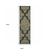 2' X 8' Black and Tan Oriental Stain Resistant Indoor Outdoor Area Rug