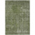 9' X 12' Green And Silver Medallion Washable Indoor Outdoor Area Rug