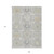 9' X 12' Gray Ivory And Gold Damask Washable Indoor Outdoor Area Rug