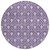 8' Purple And Ivory Round Geometric Washable Indoor Outdoor Area Rug - 608219010379