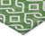 8' Emerald And Ivory Round Geometric Washable Indoor Outdoor Area Rug
