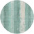 8' Pale Aqua And Teal Blue Round Striped Washable Indoor Outdoor Area Rug
