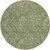 8' Olive Green And Light Green Round Floral Washable Indoor Outdoor Area Rug