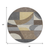 8' Brown Taupe And Wheat Round Geometric Washable Indoor Outdoor Area Rug