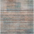 10' X 14' Copper Gray And Blue Striped Washable Indoor Outdoor Area Rug