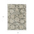 8' X 10' Taupe Beige And Gray Floral Washable Indoor Outdoor Area Rug - Taupe, Beige, Gray