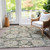 8' X 10' Taupe Beige And Gray Floral Washable Indoor Outdoor Area Rug - Taupe, Beige, Gray