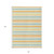 8' X 10' Orange Striped Washable Non Skid Indoor Outdoor Area Rug Transitional Style - Orange Color