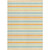 8' X 10' Orange Striped Washable Non Skid Indoor Outdoor Area Rug Transitional Style - Orange Color