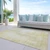 9' X 12' Gold Ivory And Beige Abstract Washable Indoor Outdoor Area Rug - Gold, Ivory, Beige