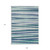 9' X 12' Teal Blue Gray And Ivory Striped Washable Indoor Outdoor Area Rug - Teal Blue, Gray, Ivory
